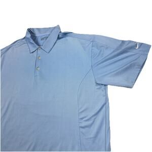Nike Golf Dri-FIT Polo Shirt Mens XXL Blue Performance Moisture Wicking Golf